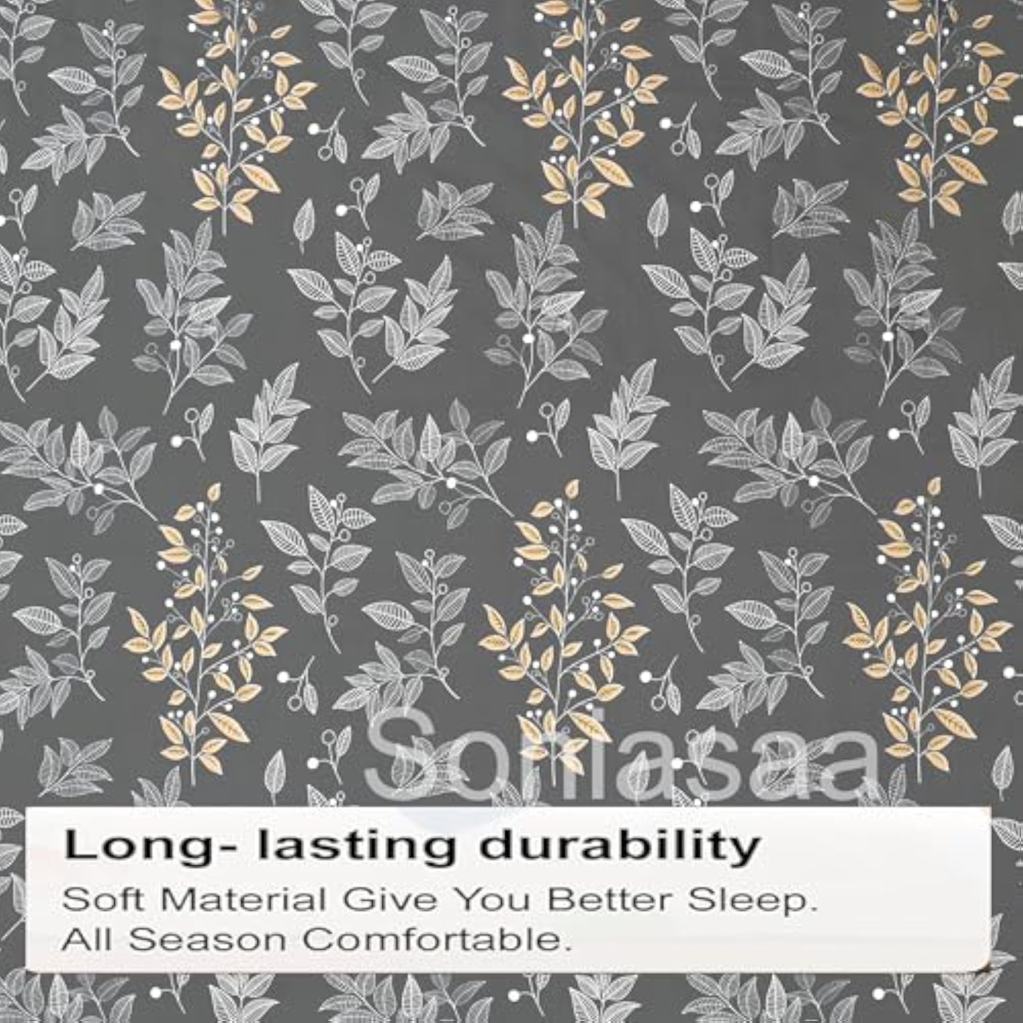255 TC Glace-Cotton Fitted Bedsheet for King Size Bed